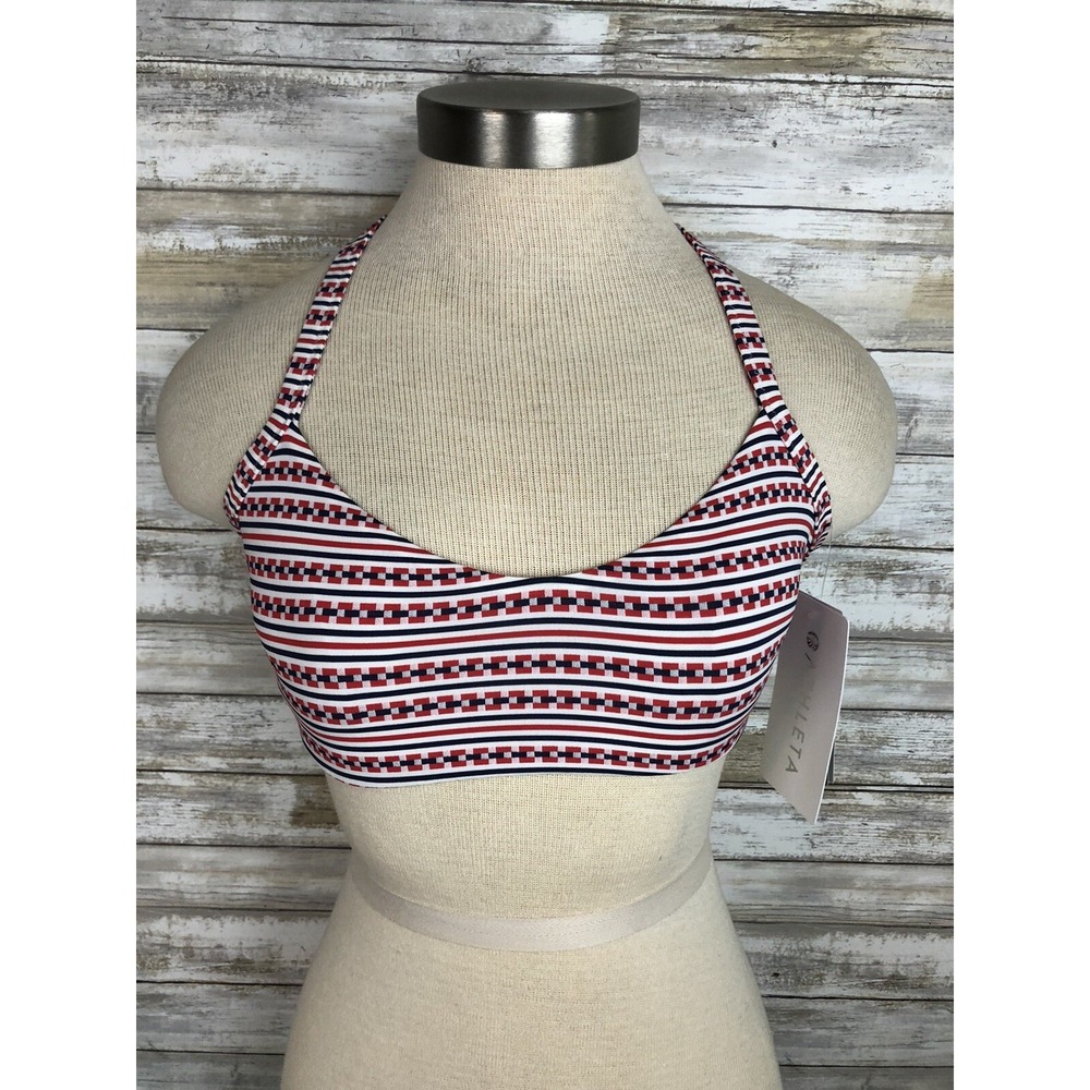 ATHLETA‎  Swim Top Bikini XXS Red/white/blue NWT